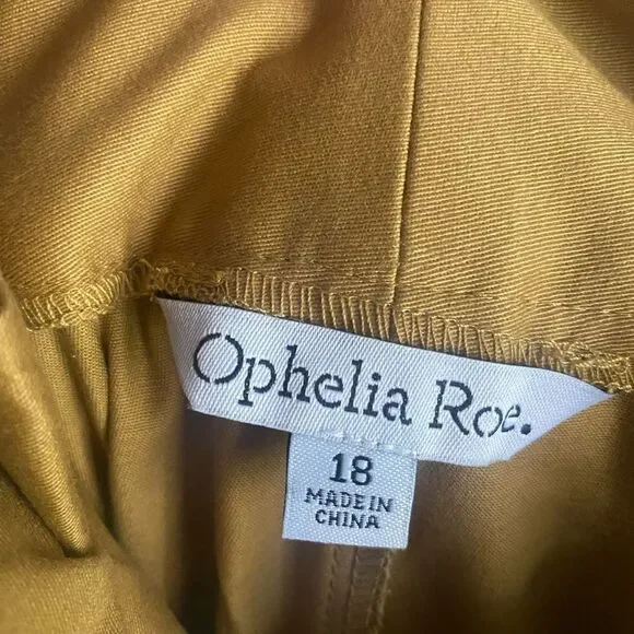 Ophelia Roe Ankle Mid Rise Tapered Leg Belted Pants Slacks NWT Size 24 - Picture 5 of 5